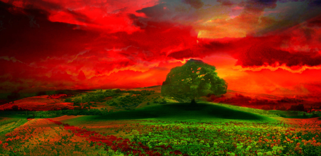 Impressionism Sunset Tree
