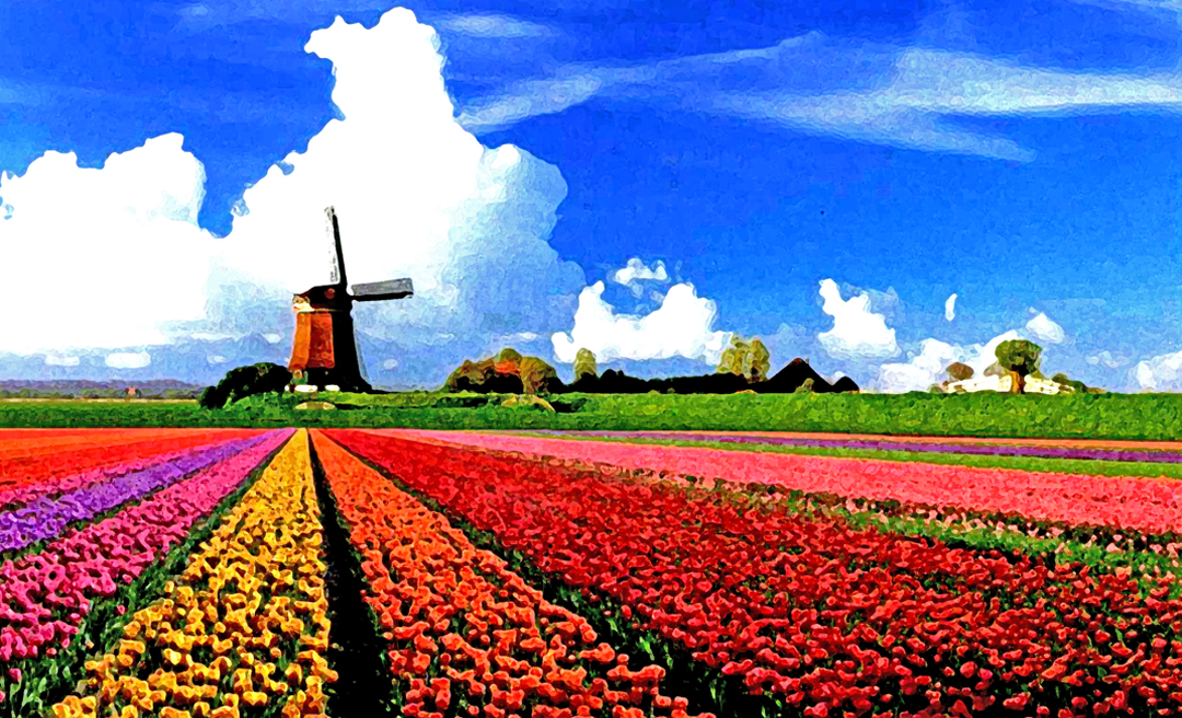 Impressionism Landscape Windmill