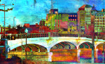 Art Print Hamilton Ohio Bridge
