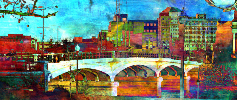 Art Print Hamilton Ohio Bridge