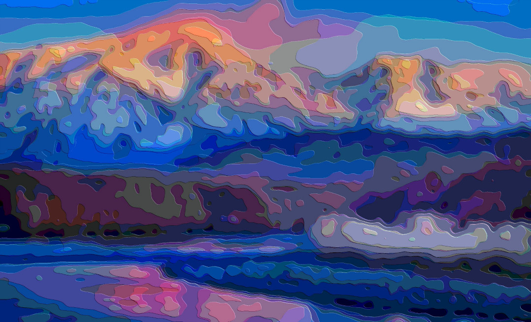 Art Print Mountain Sunset