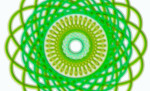 Spirograph Layer Art Green Swirl