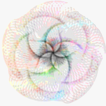 Spirograph Layer Art Red Spin