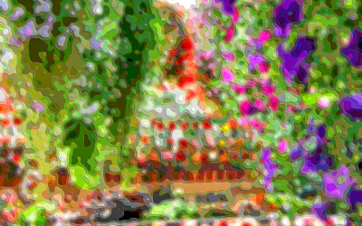 Layer Abstract Garden Flowers