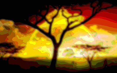 Layer Art Full Moon Africa