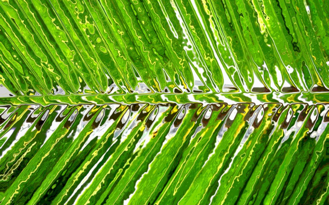 New print garden abstract palm